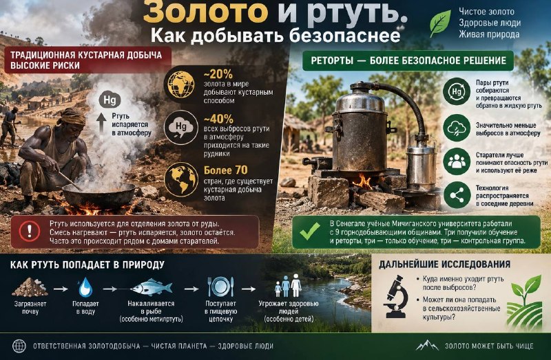 Золото и ртуть. Как добывать безопаснее
