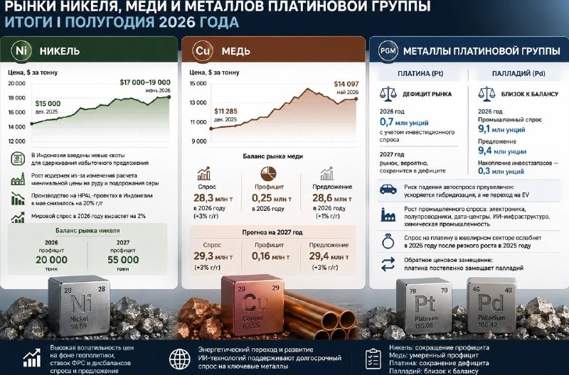 Рынок металлов остается под давлением, но дефицит платины сохраняется