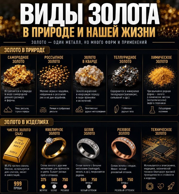 Какие бывают виды золота
