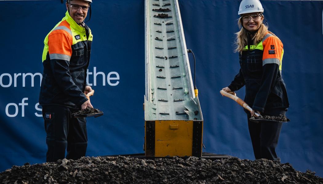 Краеугольный камень, заложенный для нового сталелитейного завода SSAB
