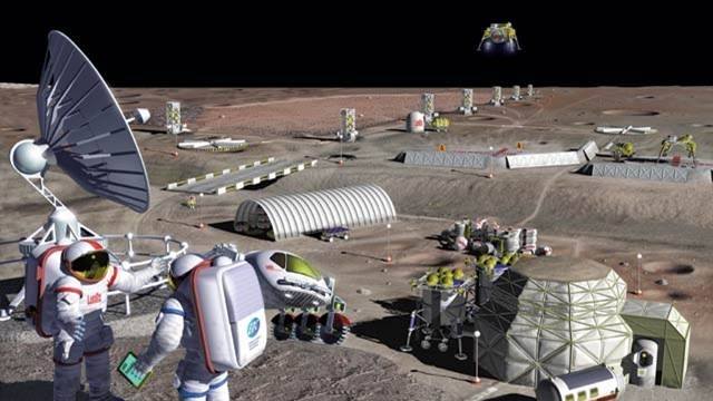 Построение лунной базы может быть проще, если бы астронавты могли собрать местные материалы для строительства и поддержания жизни в целом. 