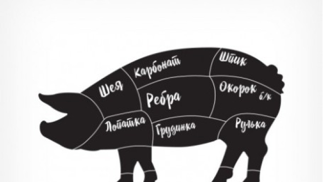 Меловая табличка «Хрюшка» с печатью