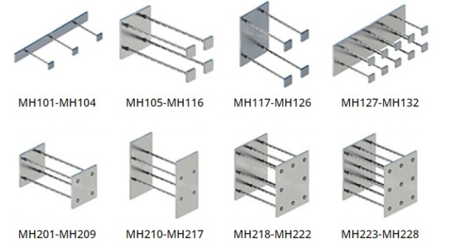 Конструкции закладных делатей