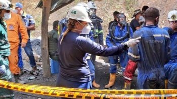 Спасательная команда на шахте Los Cedros в Колумбии