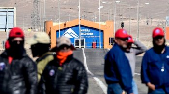 Бастующие рабочие Escondida в 2017 году