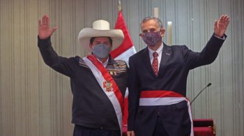 Министр финансов Перу Педро Франке с новым президентом страны Педро Кастильо