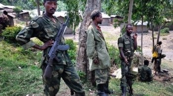 Войска М23 в Бунагане, Демократическая Республика Конго.